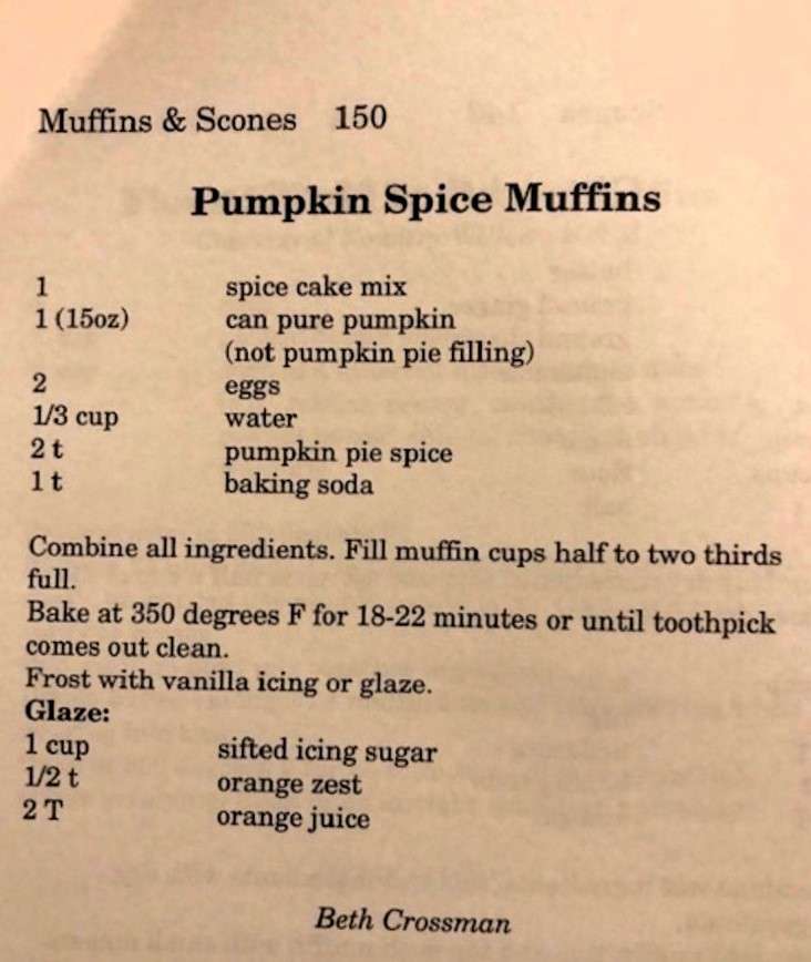 Pumpkin spice muffin recipe from a Lyonsgate Montessori Casa classroom.