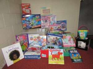 Lyonsgate Montessori School Toy Drive donations for the Salvation Army.