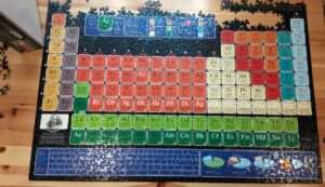 Lyonsgate Montessori Elementary students put together a periodic table jigsaw puzzle.