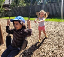 Lyonsgate's Montessori Casa students all ventured to the neighbourhood park on a sunny warm day this week.