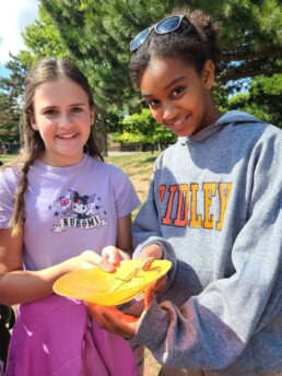 Lyonsgate Montessori School Elementary students found a praying mantis at the park.