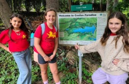 Lyonsgate Montessori School Elementary students -- new trail completed during their September hike.