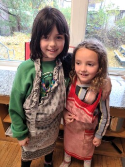 Lyonsgate Montessori School Elementary student baking buddies.
