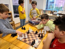Lyonsgate Montessori School Elementary students' first day of chess club.