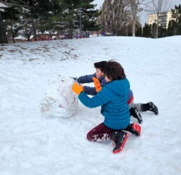 Lyonsgate Montessori School Elementary students making a 
