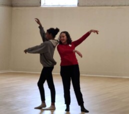 Lyonsgate Montessori School Elementary students created their own winter Olympic games, including pairs figure skating performances.