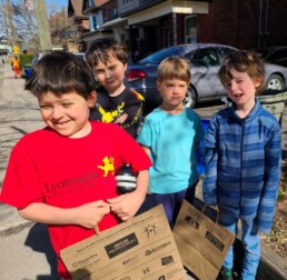 Lyonsgate Montessori School Elementary students participated as volunteers for the Kirkendall Food Drive.